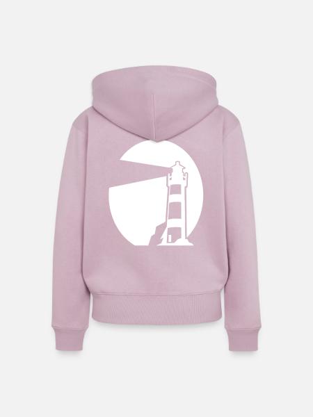 Leuchtturm - Frauen Premium Bio Zip Hoodie - Altrosa