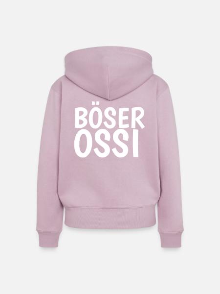 Böser Ossi - Frauen Premium Bio Zip Hoodie - Altrosa