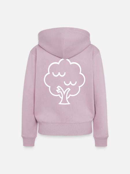 Baum Tree - Frauen Premium Bio Zip Hoodie - Altrosa
