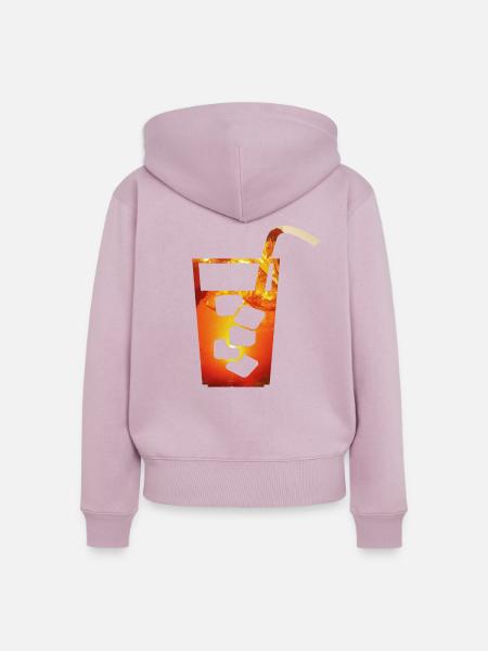 Eistee - Frauen Premium Bio Zip Hoodie - Altrosa