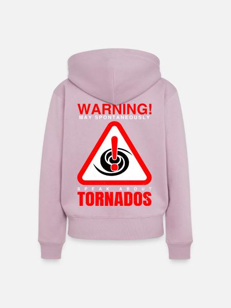 Tornado Unwetter - Frauen Premium Bio Zip Hoodie - Altrosa