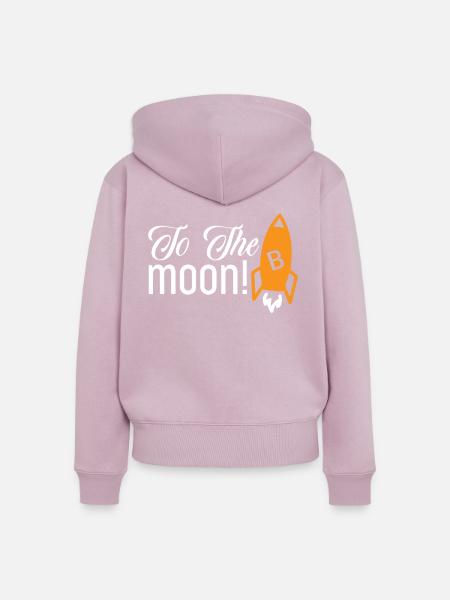 Bitcoins to the moon - Frauen Premium Bio Zip Hoodie - Altrosa