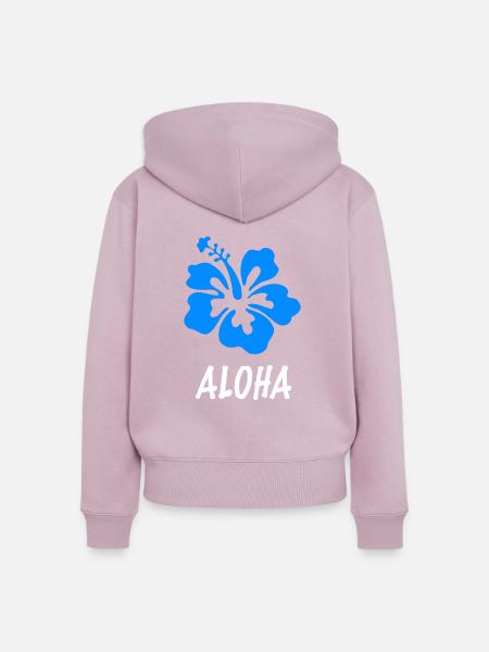 Aloha - Frauen Premium Bio Zip Hoodie - Altrosa