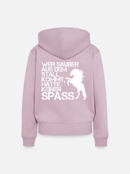 stall weiss - Frauen Premium Bio Zip Hoodie - Altrosa