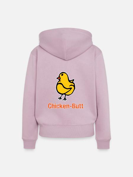 Chicken-Butt - Frauen Premium Bio Zip Hoodie - Altrosa