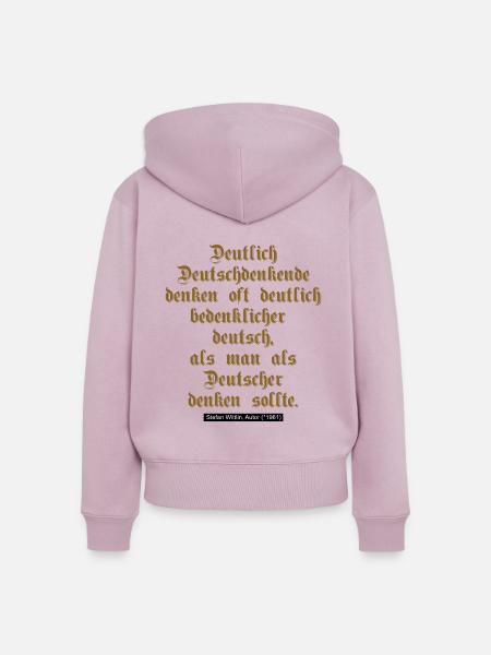 Deutsche Denker - Frauen Premium Bio Zip Hoodie - Altrosa