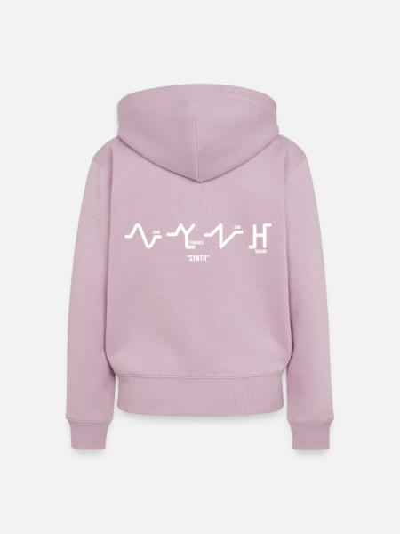 Synth Waves - Frauen Premium Bio Zip Hoodie - Altrosa