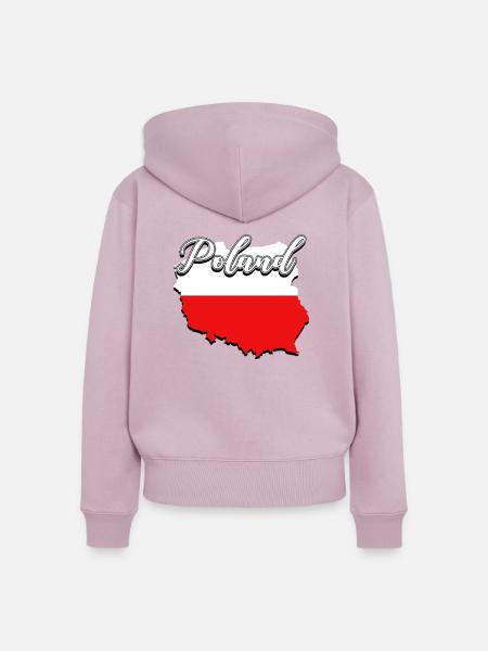 Poland - Frauen Premium Bio Zip Hoodie - Altrosa