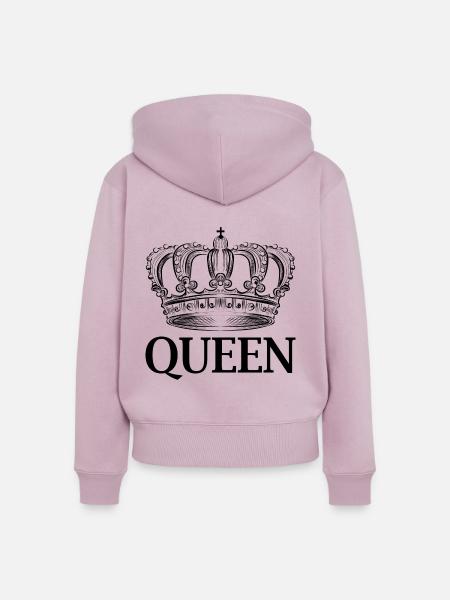 Queen - Frauen Premium Bio Zip Hoodie - Altrosa