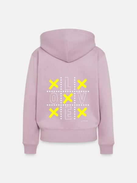 Liebe Weiß Gelb - Frauen Premium Bio Zip Hoodie - Altrosa