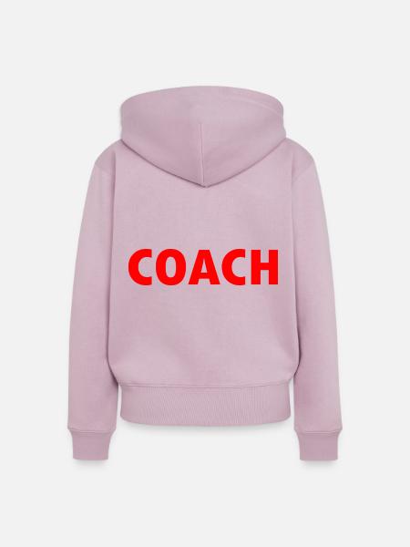 Coach - Frauen Premium Bio Zip Hoodie - Altrosa