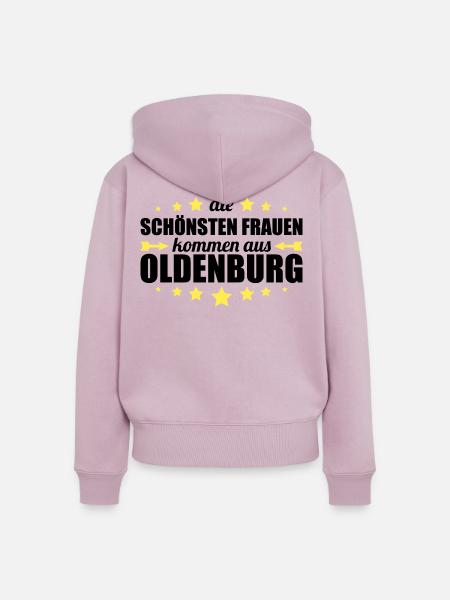 Oldenburg - Frauen Premium Bio Zip Hoodie - Altrosa