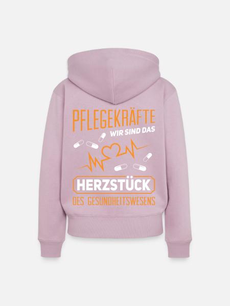 Altenpfleger Pflegedienst Pflegehelfer - Frauen Premium Bio Zip Hoodie - Altrosa