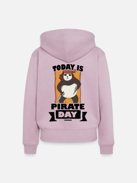 Today Is Pirate Day - Frauen Premium Bio Zip Hoodie - Altrosa