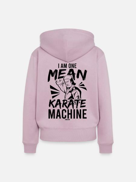 cooler Karate Spruch als Geschenk - Frauen Premium Bio Zip Hoodie - Altrosa