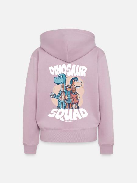 Dinosaur Squad - Frauen Premium Bio Zip Hoodie - Altrosa