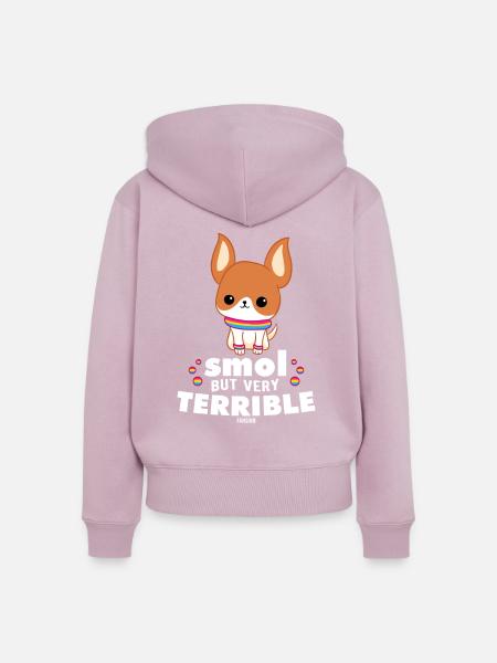 süße Hunderasse Hundeschule niedlich - Frauen Premium Bio Zip Hoodie - Altrosa