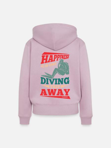 Tauchen - Frauen Premium Bio Zip Hoodie - Altrosa