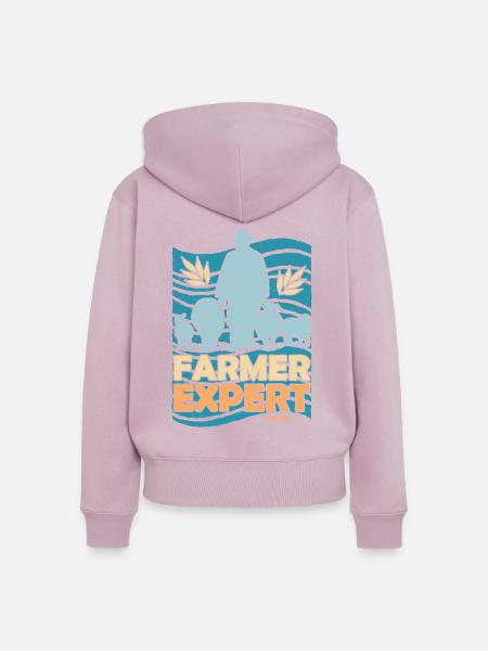 Farmer Expert - Frauen Premium Bio Zip Hoodie - Altrosa