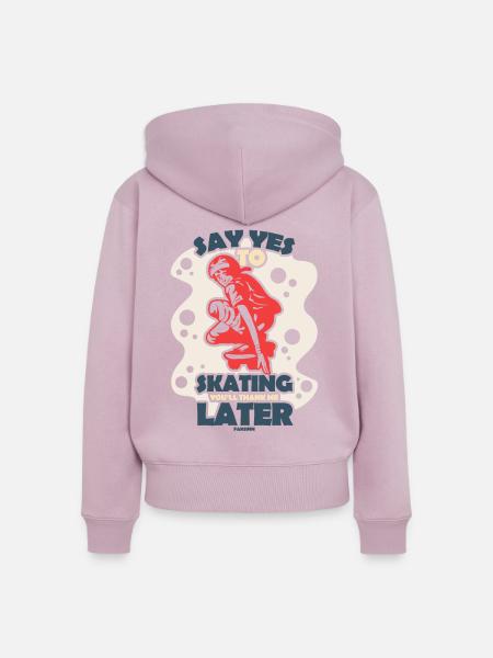 Sag ja zum Skateboard - Frauen Premium Bio Zip Hoodie - Altrosa