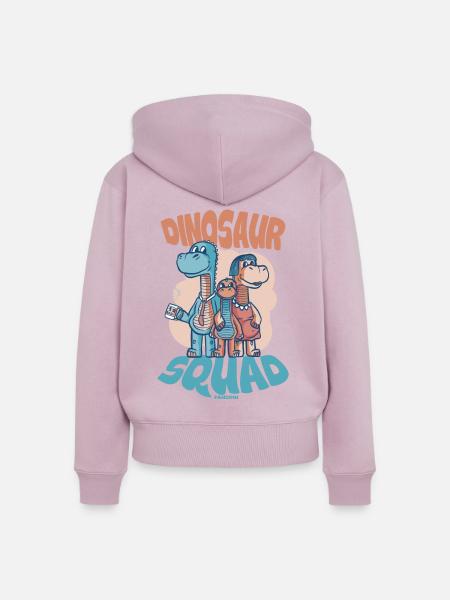 Dinosaur Squad - Frauen Premium Bio Zip Hoodie - Altrosa