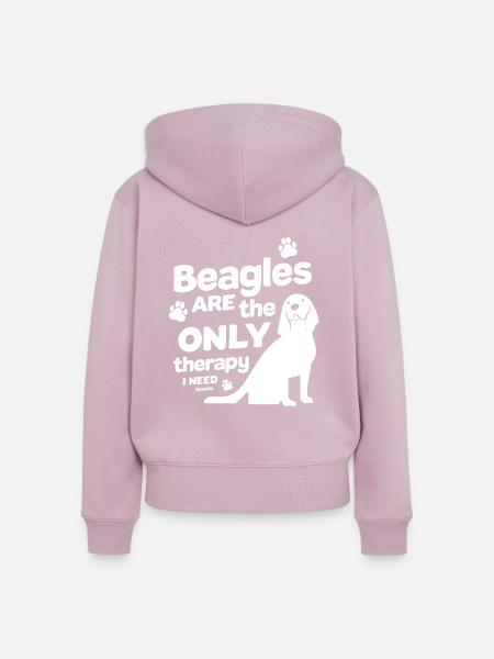 Beagle - Frauen Premium Bio Zip Hoodie - Altrosa
