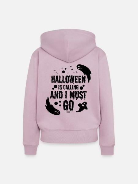 Halloween Is Calling - Frauen Premium Bio Zip Hoodie - Altrosa