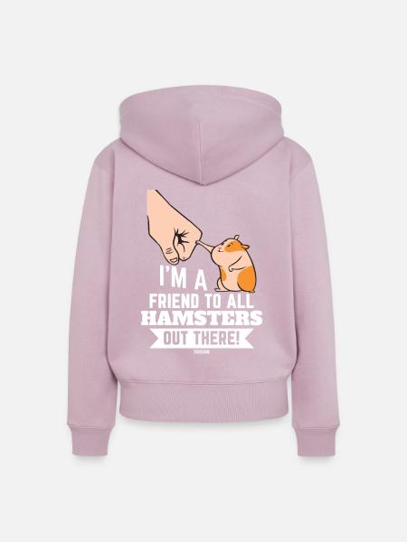 Hamster - Frauen Premium Bio Zip Hoodie - Altrosa