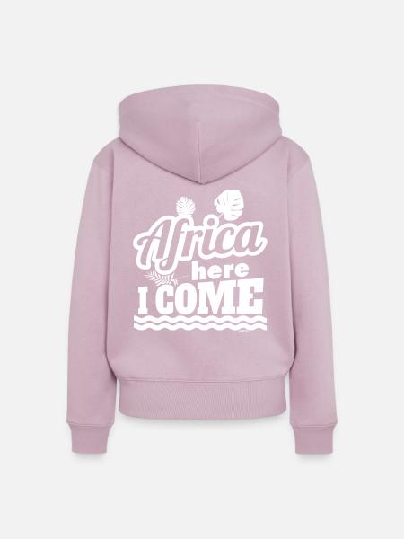 Afrika - Frauen Premium Bio Zip Hoodie - Altrosa