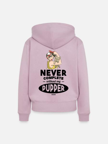 lustiger Hundespruch für Frauen - Frauen Premium Bio Zip Hoodie - Altrosa