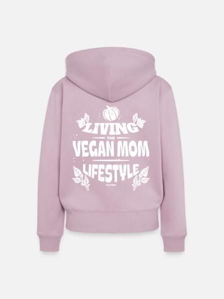 vegan - Frauen Premium Bio Zip Hoodie - Altrosa