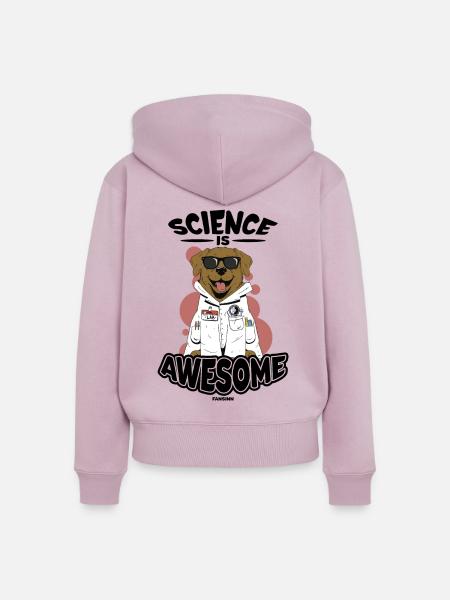 Science Is Awesome - Frauen Premium Bio Zip Hoodie - Altrosa