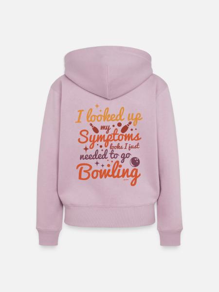 Bowling Strike Bowlingbahn Bowlingteam - Frauen Premium Bio Zip Hoodie - Altrosa