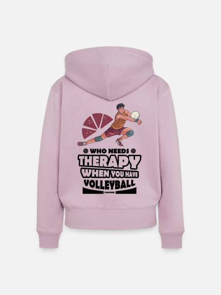 Volleyball - Frauen Premium Bio Zip Hoodie - Altrosa