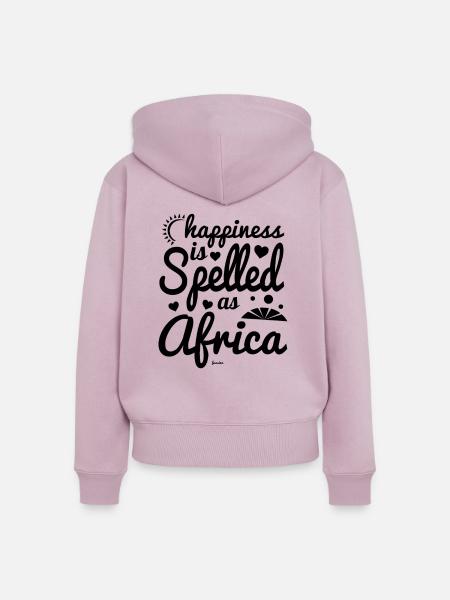 Glück in Afrika - Frauen Premium Bio Zip Hoodie - Altrosa