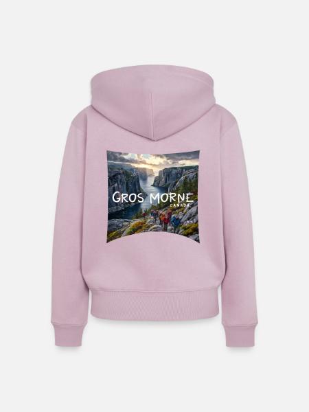 Gros Morne Canada - Frauen Premium Bio Zip Hoodie - Altrosa