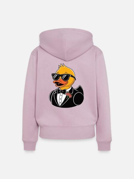 Gummiente Braeutigam - Frauen Premium Bio Zip Hoodie - Altrosa