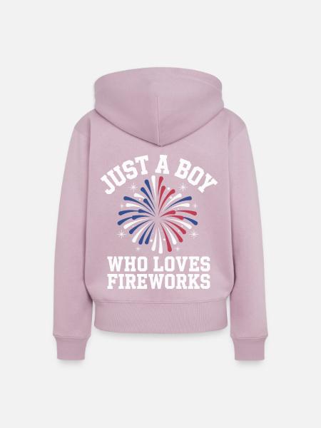 Pyrotechniker Feuerwerk Pyrotechnik - Frauen Premium Bio Zip Hoodie - Altrosa