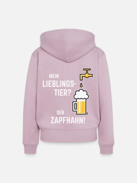 XLieblingstier (Dreifarbig) - Frauen Premium Bio Zip Hoodie - Altrosa
