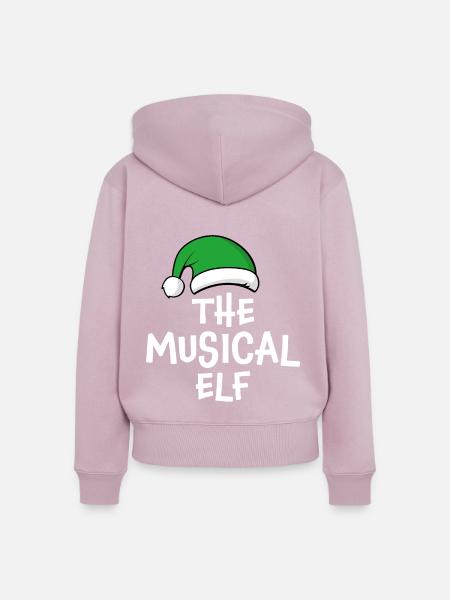 Der musikalische Elf - Frauen Premium Bio Zip Hoodie - Altrosa