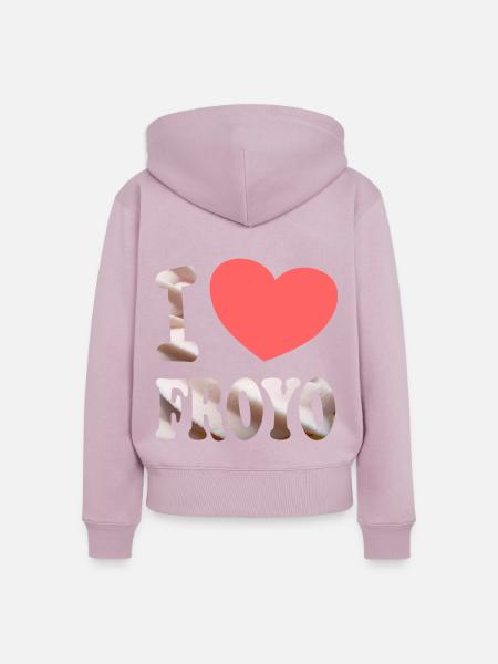 I Love Froyo - Frauen Premium Bio Zip Hoodie - Altrosa
