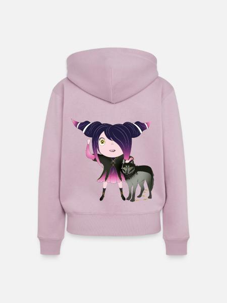 Jane - Frauen Premium Bio Zip Hoodie - Altrosa