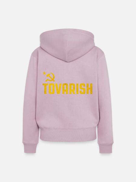 Tovarish - Frauen Premium Bio Zip Hoodie - Altrosa