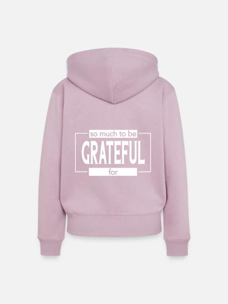 Christian Design dankbar - Frauen Premium Bio Zip Hoodie - Altrosa
