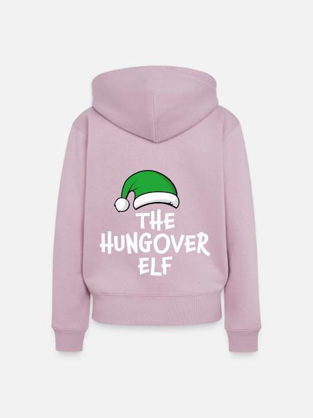 Der verkaterte Elf - Frauen Premium Bio Zip Hoodie - Altrosa