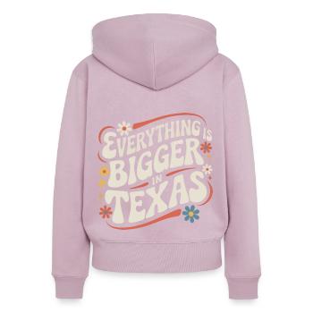 Texas State Texaner Texas - Frauen Premium Bio Zip Hoodie - Altrosa - Hinten - Julia (174cm)