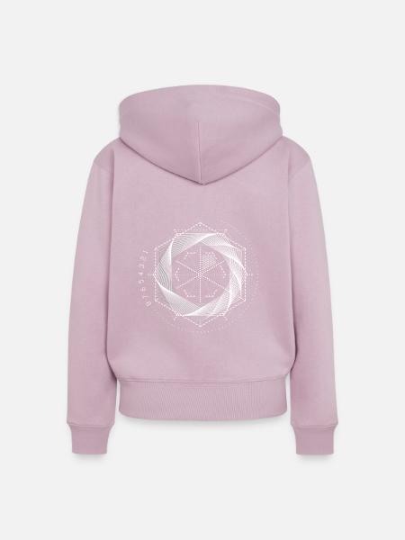 HEXAGON 12345678 - Frauen Premium Bio Zip Hoodie - Altrosa