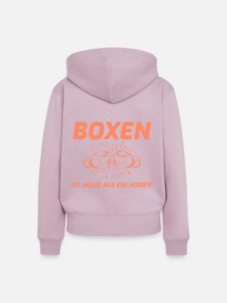 Boxen Spruch - Frauen Premium Bio Zip Hoodie - Altrosa