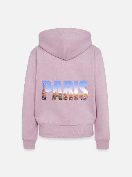Paris City - Frauen Premium Bio Zip Hoodie - Altrosa