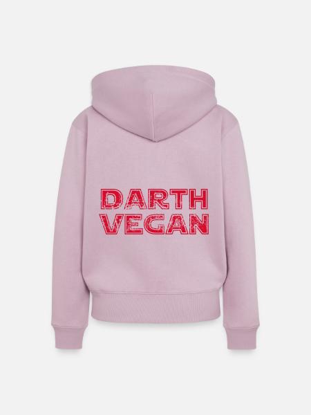 Darth Vegan Geschenk - Frauen Premium Bio Zip Hoodie - Altrosa
